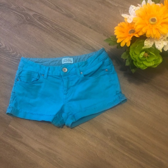Aeropostale Pants - Aeropostale AERO teal cuffed cutoff short